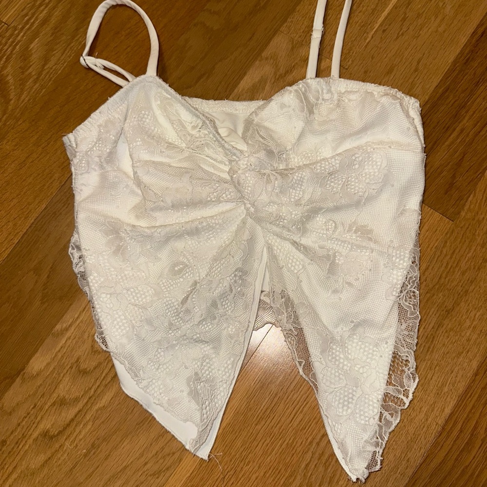 White Lace Going Out Top